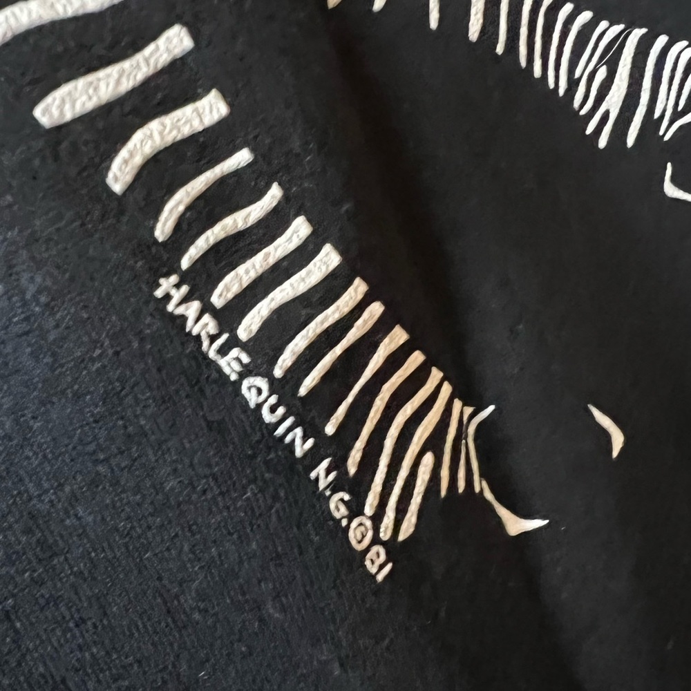 Vintage vtg 1981 Busch Gardens black zebra black white extinction shirt tee XL - Picture 6 of 7
